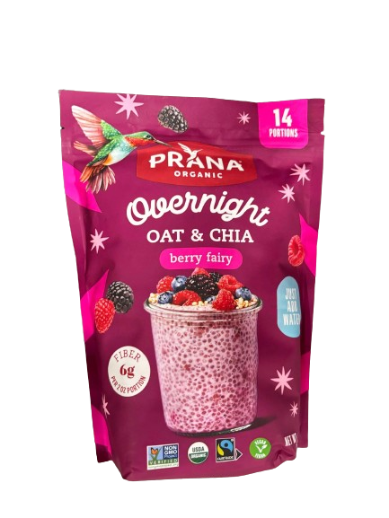 Prana Organic Overnight Oat & Chia, Berry Fair,28 oz.