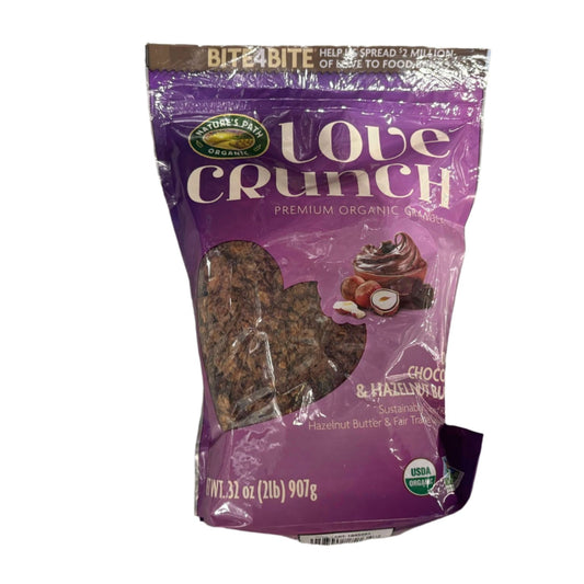 Love Crunch Organic Dark Chocolate and Hazelnut Butter Granola, 32 oz