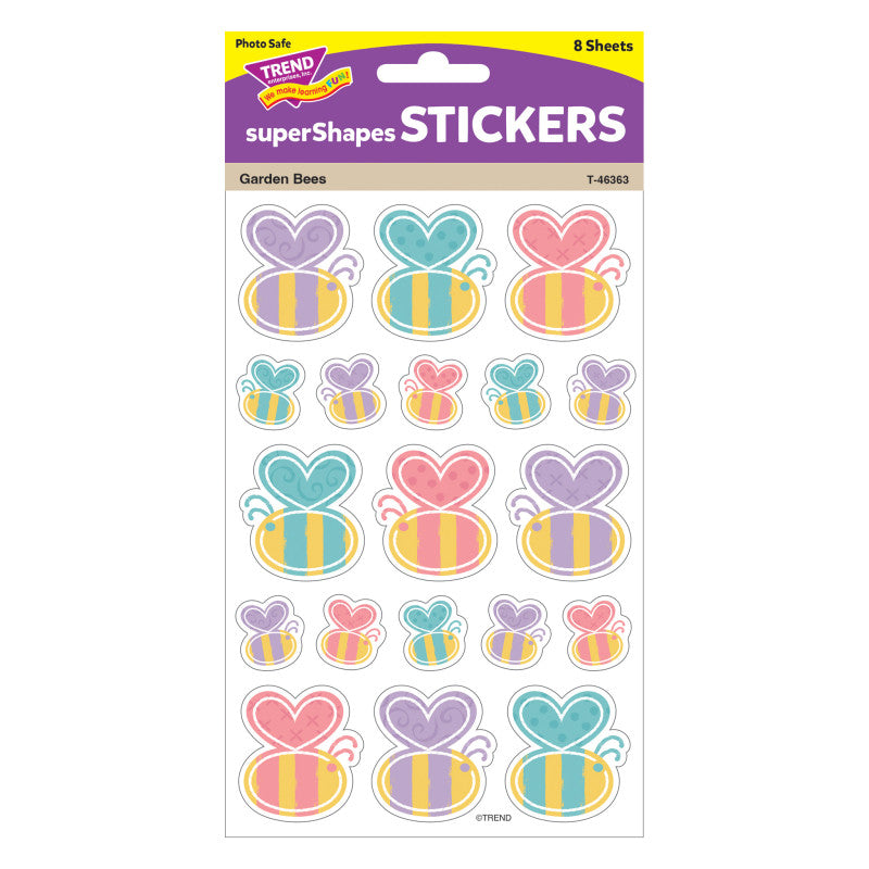 Garden Bees Large Stickers Supershapes (Pack of 12)