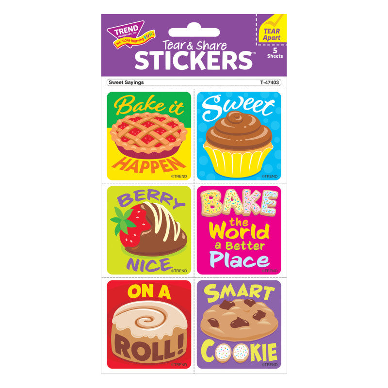 Sweet Sayings Stickers Tear & Share (Pack of 12)
