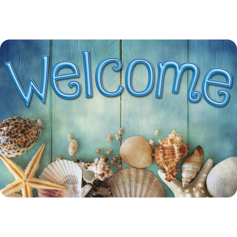 Welcome Mat 15.5X23.5In Beach Life (Pack of 2)