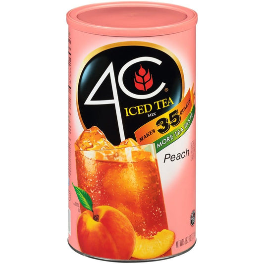 4C 35 QT Peach Iced Tea Mix (82.6 oz.) - Coffee Tea & Cocoa - 4C 35