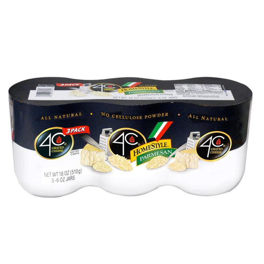 4C Foods Homestyle Parmesan Cheese Jars 3/6 oz. - 4C