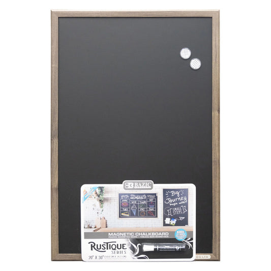 Wood Frame Magnetic Chalkboard Set 20In X 30In Rustique