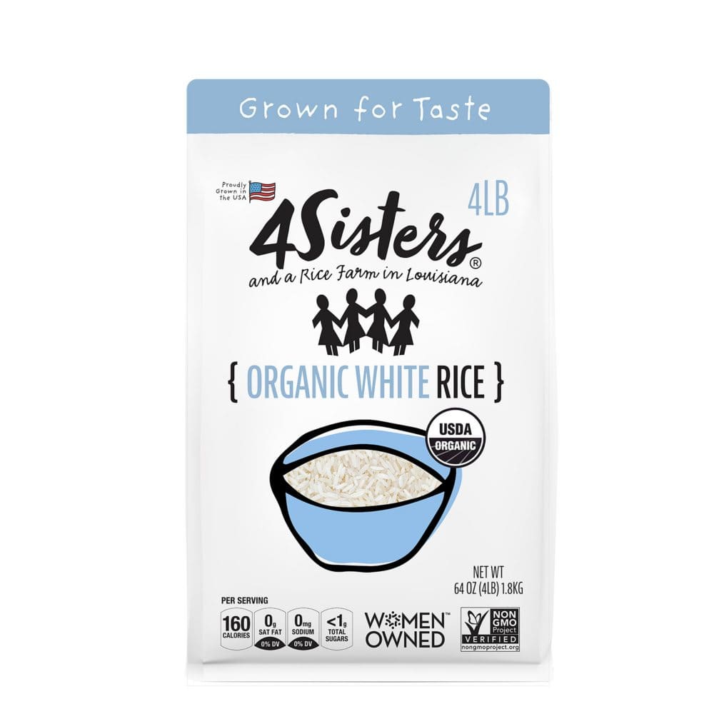 4Sisters Rice Organic White Rice (4lbs) - Rice Potatoes & Stuffing - ShelHealth