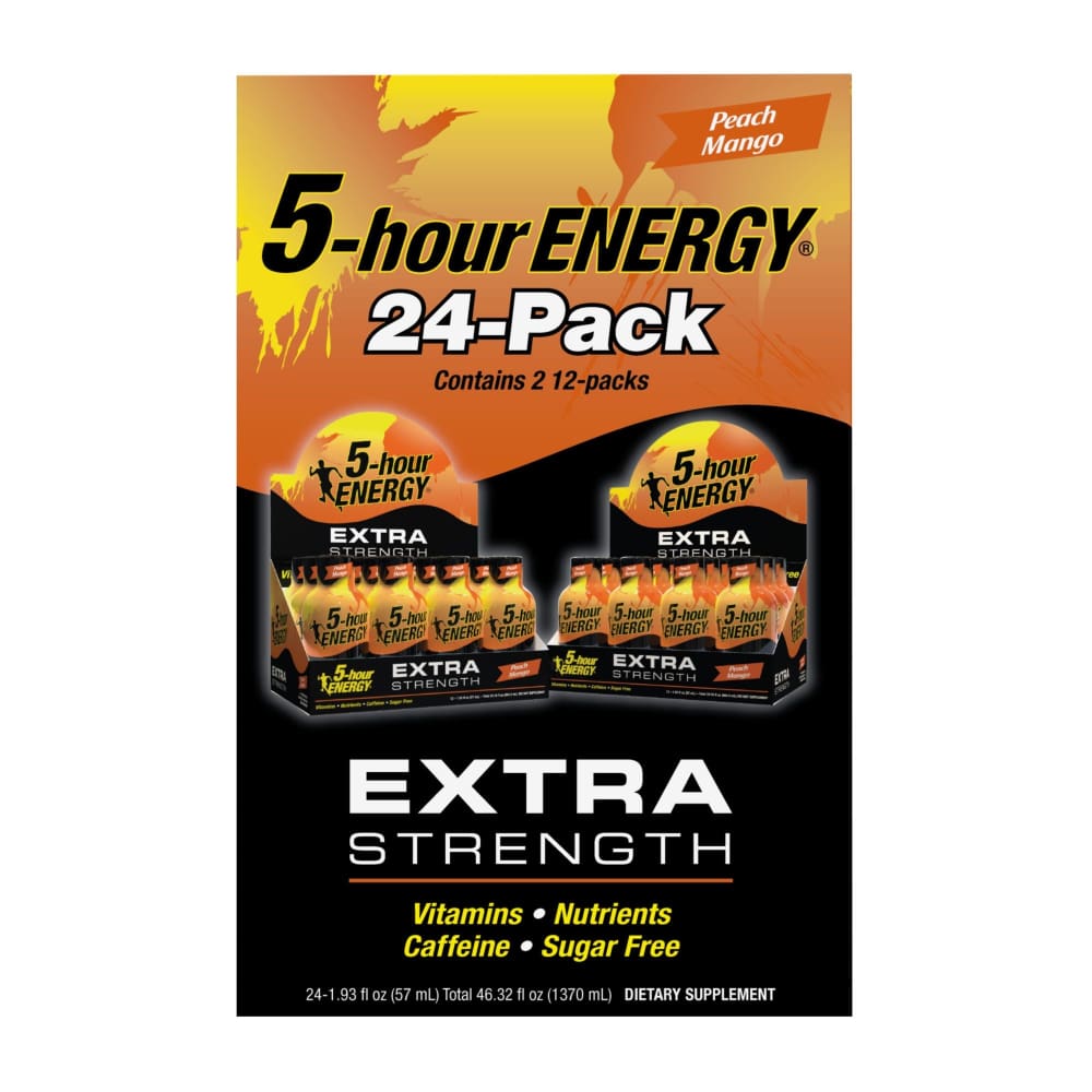 5 Hour Energy Extra Strength Peach Mango 24 pk. - 5 Hour Energy