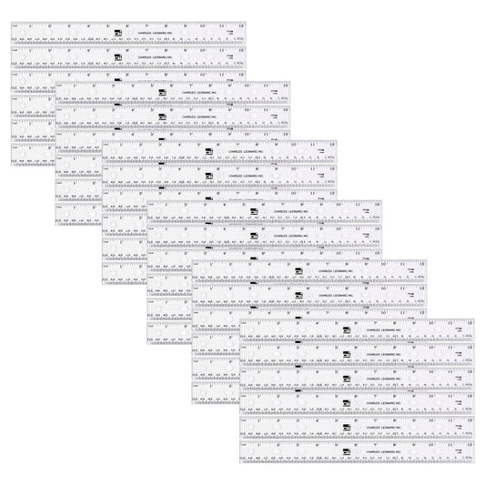 36Pk Translucent 12In Plastic Ruler (Pack of 2)