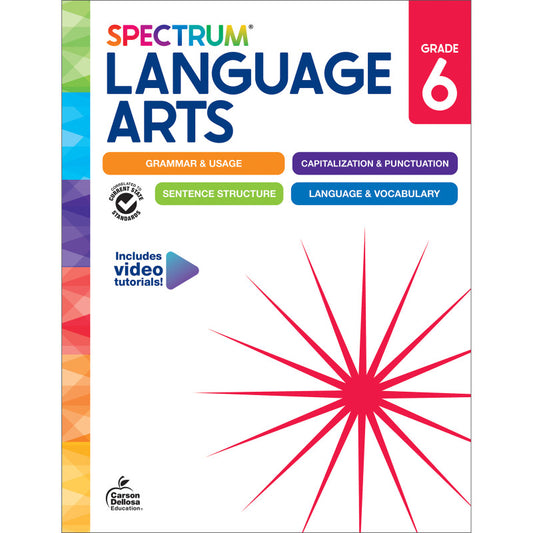 Spectrum Gr6 Language Arts Workbook (Pack of 3)