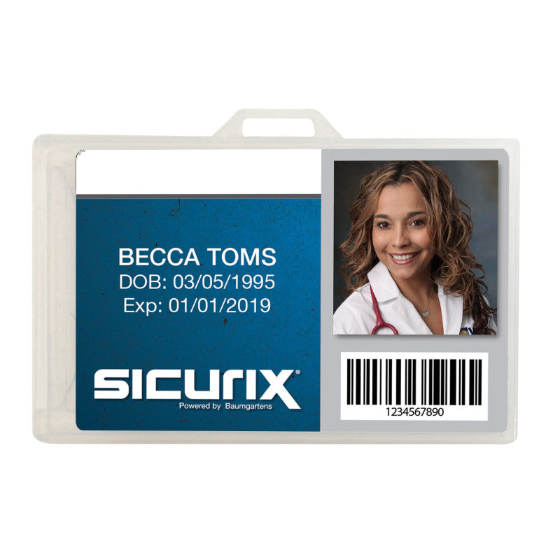 Badge Dispenser Horizontal 25/Pk Translucent