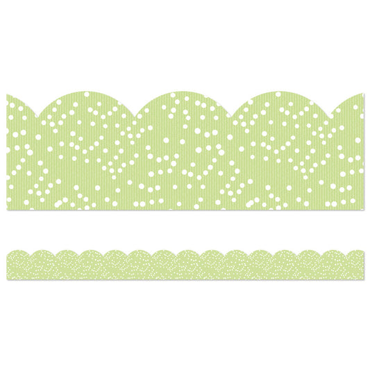 Light Green with Dots Border Crafty & Cool (Pack of 10)