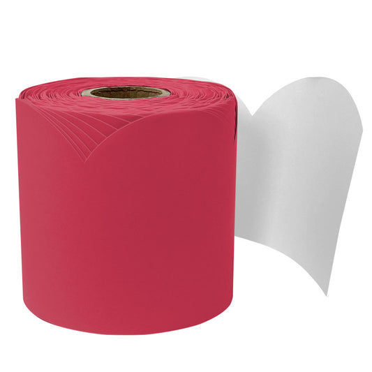 Berry Red Rolled Scalloped Borders (Pack of 6)