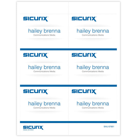 Id Badge Insert Sheets 60/Pk White 4In X 3In (Pack of 8)