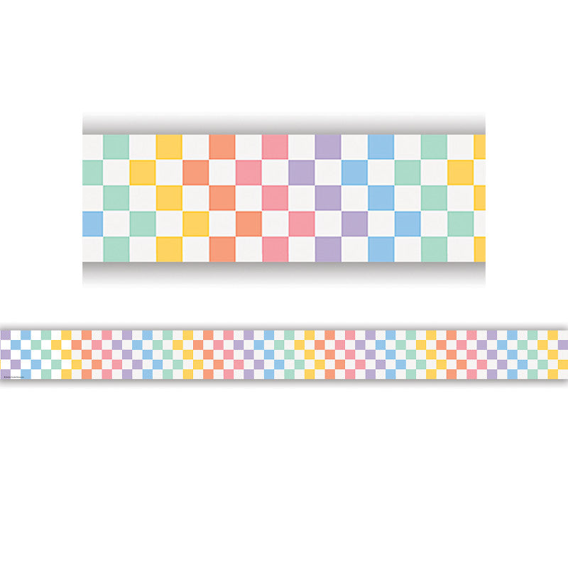 Checkers Straight Border Trim Cool For School (Pack of 10)