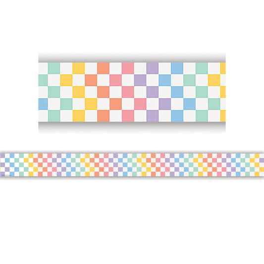 Checkers Straight Border Trim Cool For School (Pack of 10)