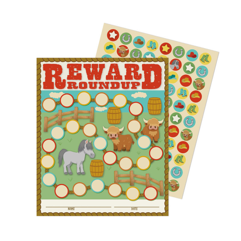 Wild Wild Class Mini Reward Chart with Stickers (Pack of 10)