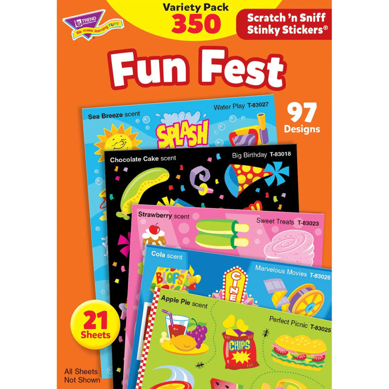 Fun Fest Stinky Stickers Variety Pk (Pack of 6)