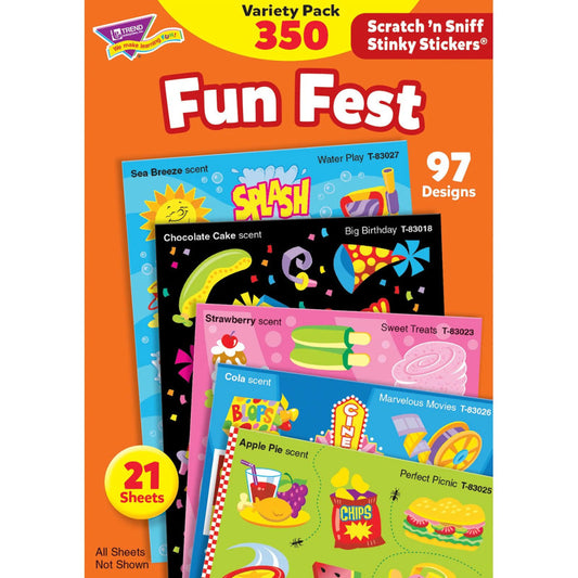 Fun Fest Stinky Stickers Variety Pk (Pack of 6)