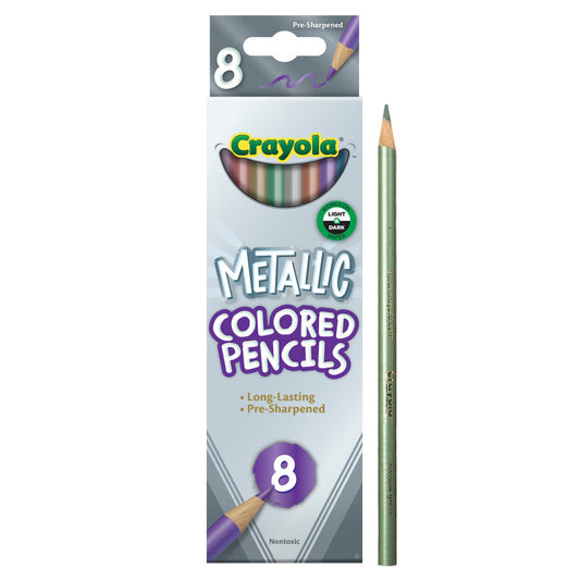 Crayola Metallic Colored Pencils 8 (Pack of 12)