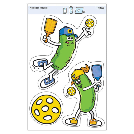 Pickleball Players Vinyl Stickers (Pack of 10)