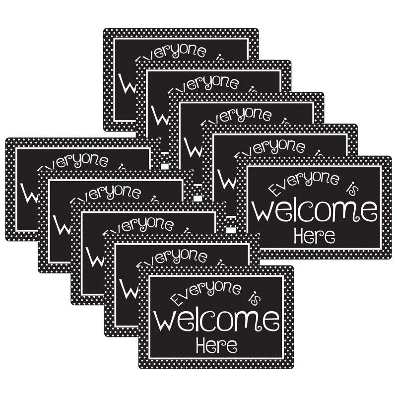 10Ct Mouse Pad Bw Dots Everyone Is Welcome Here