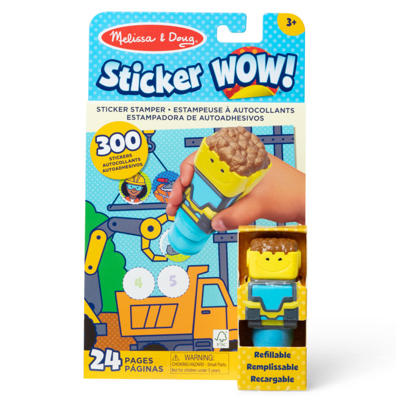 Bulldozer Activity Pad Sticker Wow (Pack of 3)