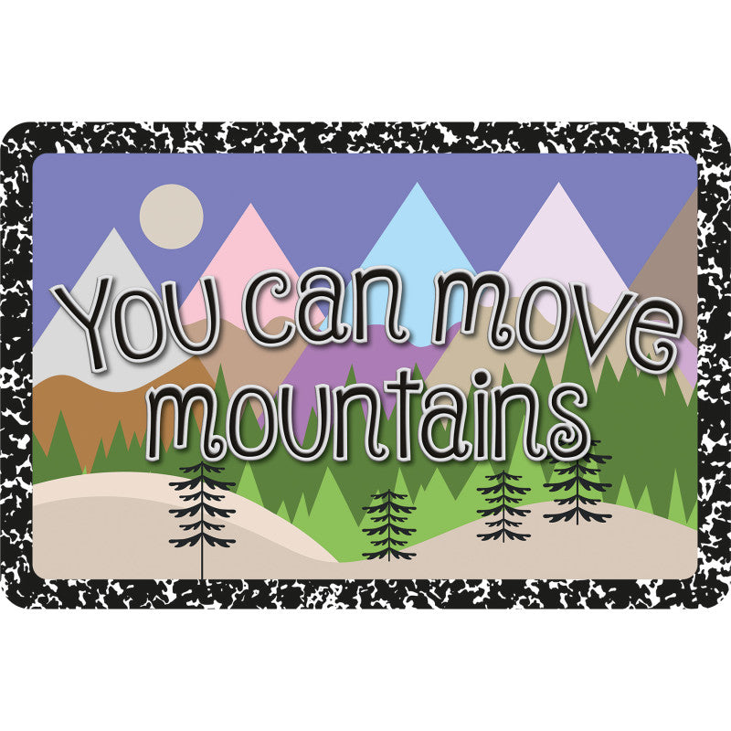 Welcome Mat You Can Move Mountains 15.5 X 23.5In (Pack of 2)