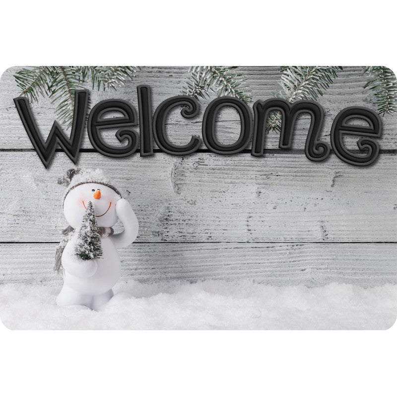 Welcome Mat Shiplap Snowman 15.5 X 23.5In (Pack of 2)