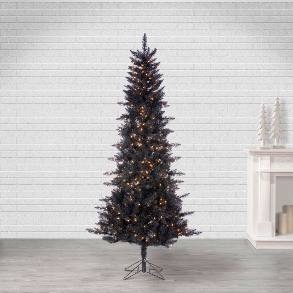 7.5’ Pre-Lit Black Tuscany Tinsel Tree - Christmas Trees & Ornaments - ShelHealth