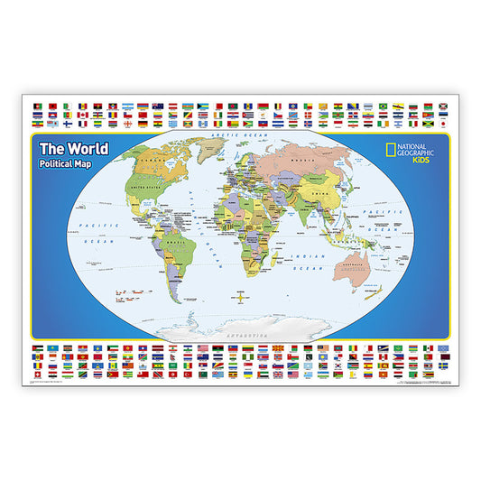 The World For Kids Map Laminated