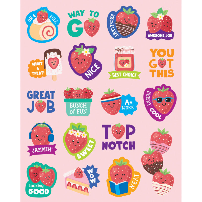 Strawberry Smelly Stickers (Pack of 12)
