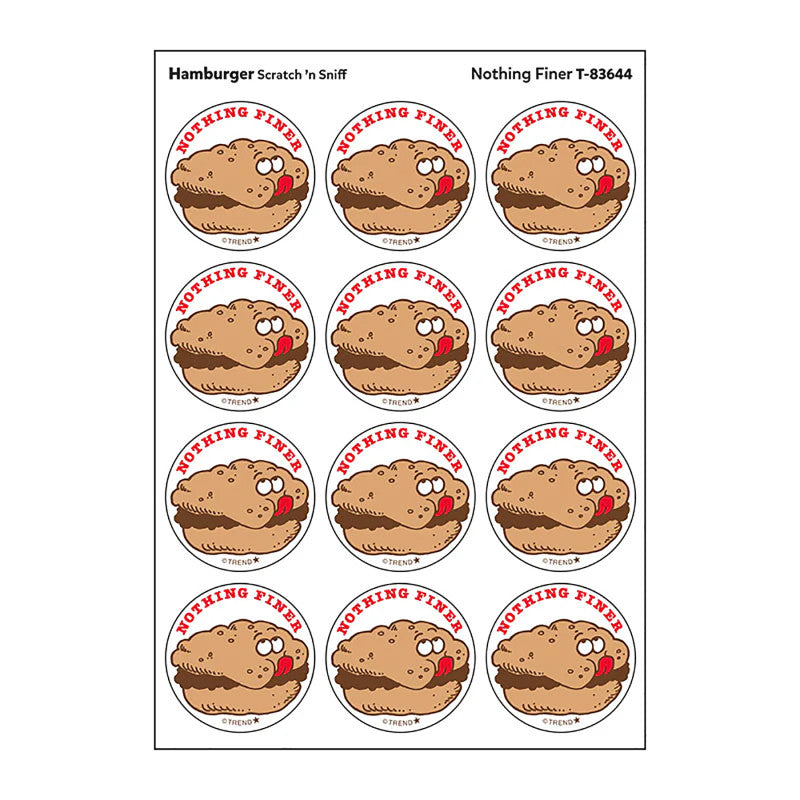 Stinky Stickers Hamburger Scent Nothing Finer (Pack of 12)