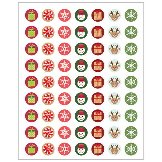 Winter Holiday Mini Stickers (Pack of 12)