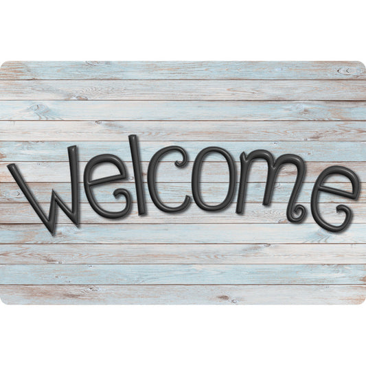 Welcome Mat Beachwood Plank 15.5 X 23.5In (Pack of 3)