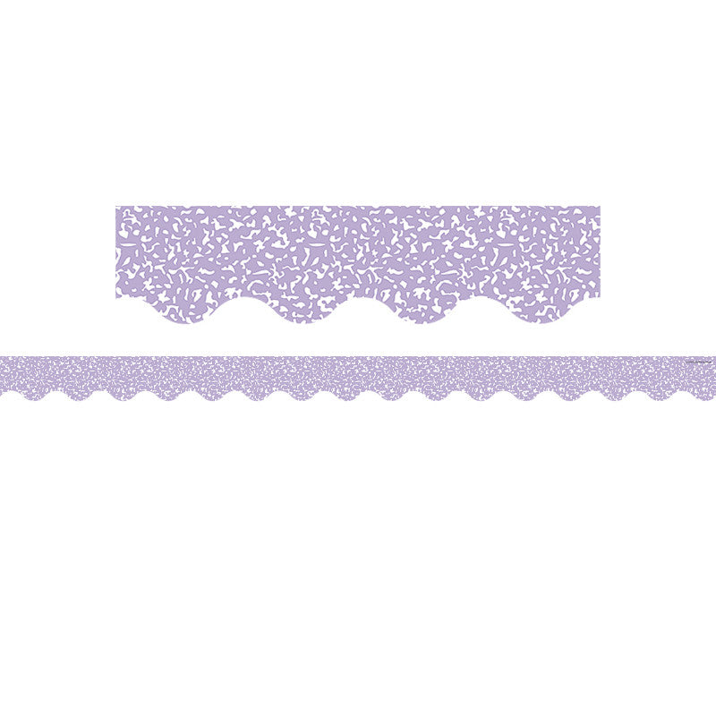 Composition Purple Scalloped Border (Pack of 10)