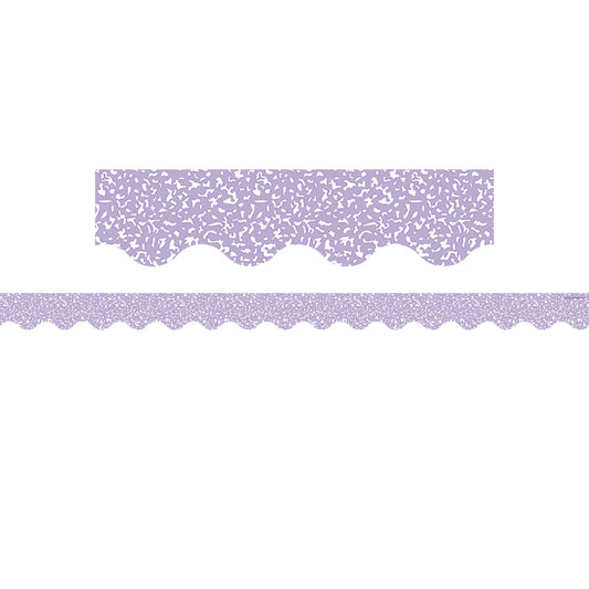 Composition Purple Scalloped Border (Pack of 10)