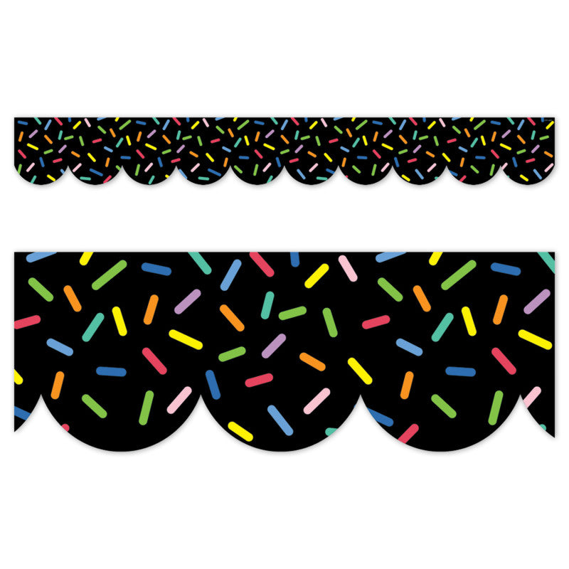 Sprinkles On Black Ez Border (Pack of 8)