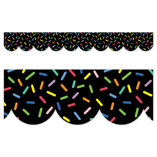 Sprinkles On Black Ez Border (Pack of 8)
