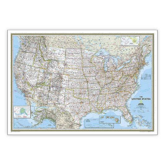 United States Classic Map Laminated