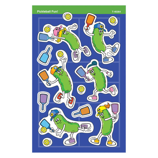 Pickleball Fun Supershapes Stickers (Pack of 12)