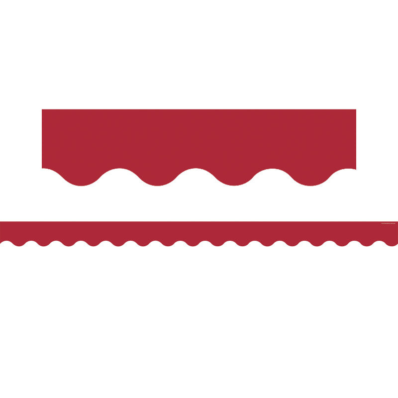 Cranberry Red Scalloped Border Trim (Pack of 10)