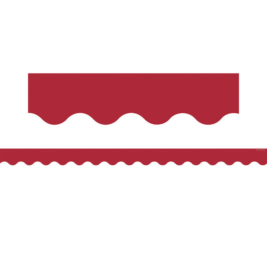 Cranberry Red Scalloped Border Trim (Pack of 10)