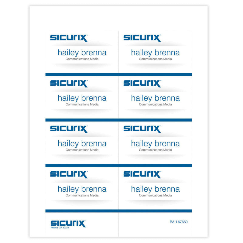 Id Badge Insert Sheets 56/Pk White 3.5In X 2.25In (Pack of 8)