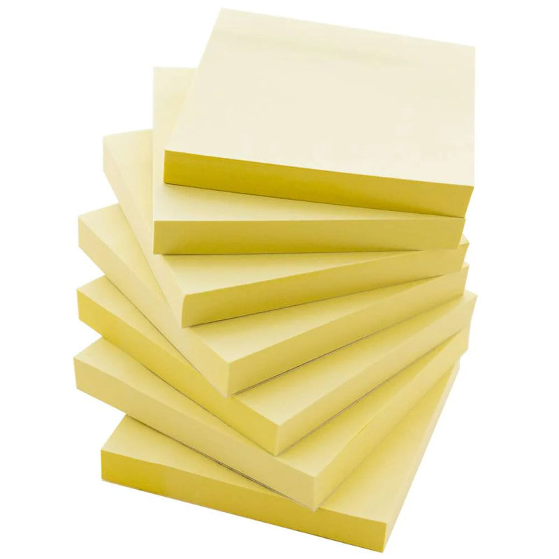 3X3In Yellow Stick On Notes 12Ct 100 Sheets/Pad (Pack of 6)