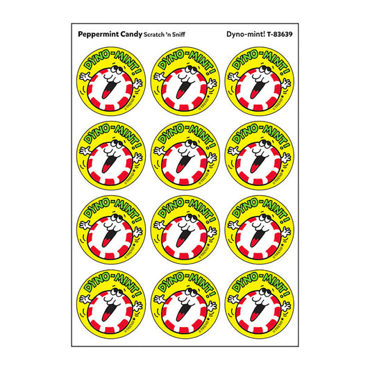 Stinky Stickers Peppermint Candy Scent Dyno-Mint (Pack of 12)