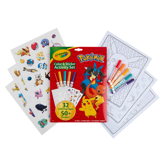 Pokemon Crayola Color & Sticker Activity Set (Pack of 6)