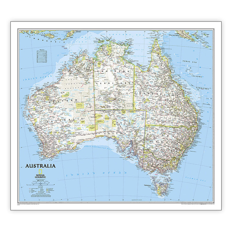 Australia Wall Map 30 X 27