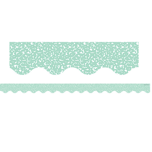 Composition Green Scalloped Border (Pack of 10)
