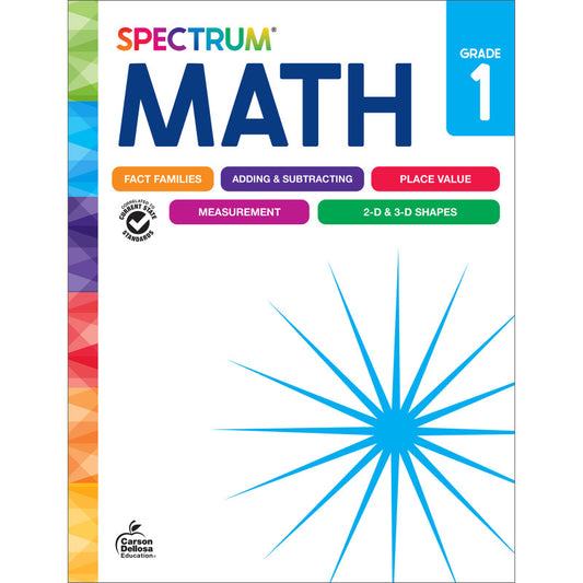 Spectrum Gr 1 Math Workbook (Pack of 3)