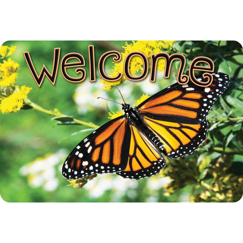 Welcome Mat 15.5 X 23.5In Butterfly (Pack of 2)