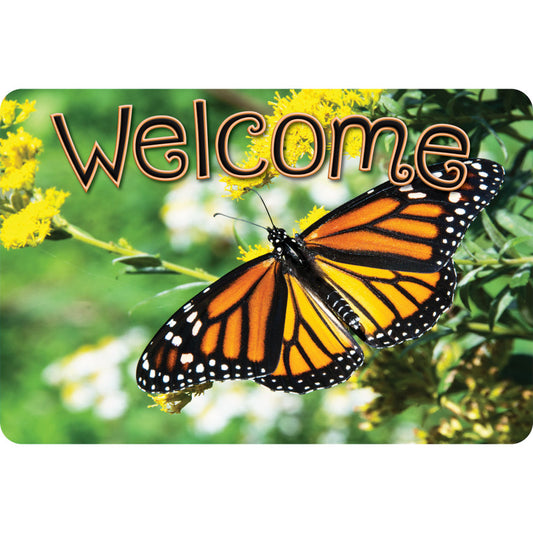 Welcome Mat 15.5 X 23.5In Butterfly (Pack of 2)